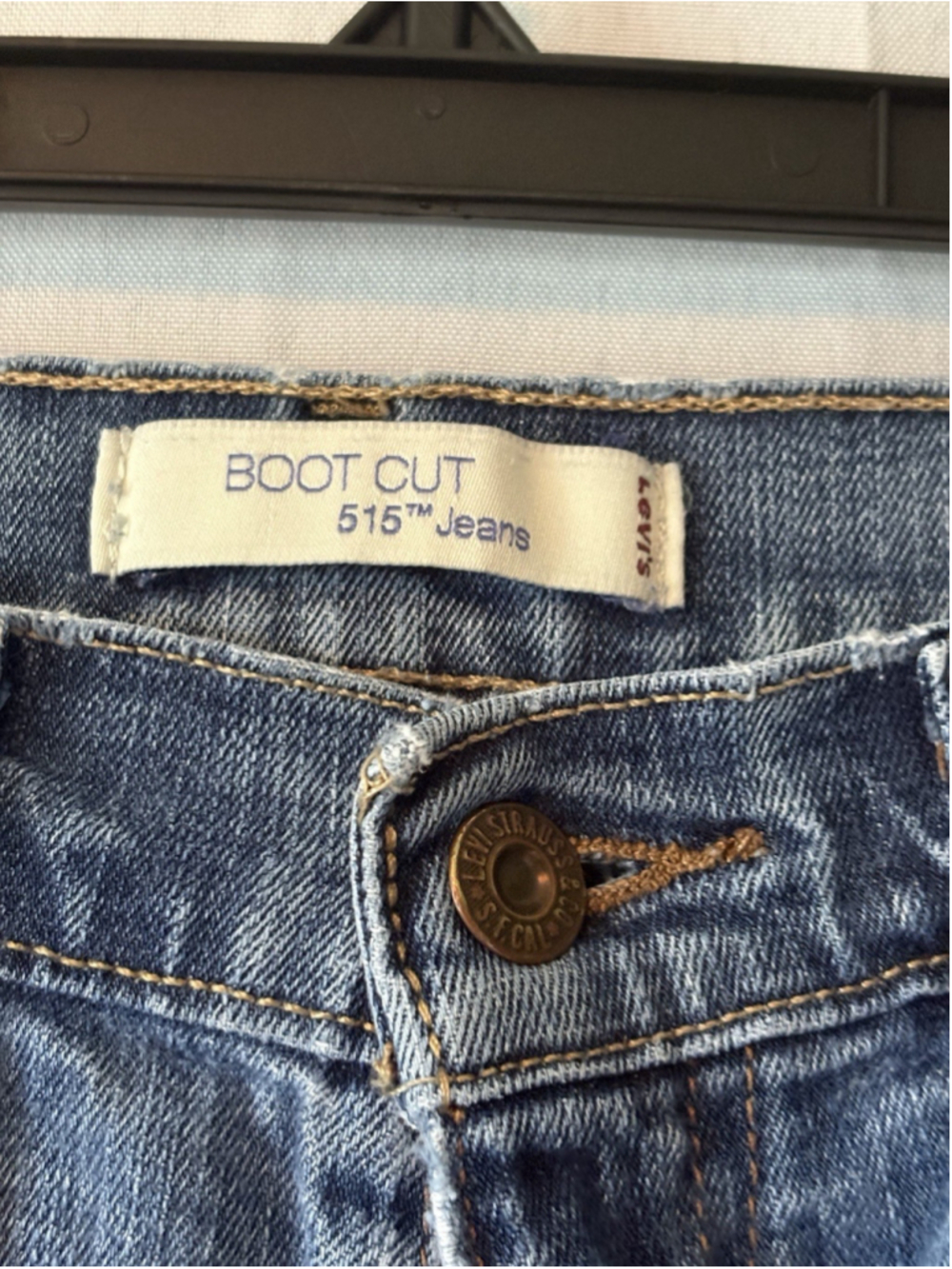 Levis 515 Bootcut Jeans Womens 6M Medium Wash Blue Stretch Mid Rise Y2K Western